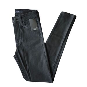 Joe's Jeans Coated Black Denim High Rise Skinny Ankle Women's NWT